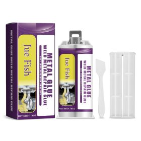 Jue-Fish Metal Adhesive, Waterproof Leak-Plugging Crack Metal Adhesive Ab Agent Metal Adhesive