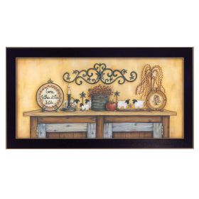 "Come Gather at Our Table" By Mary June, Printed Wall Art, Ready To Hang Framed Poster, Black Frame