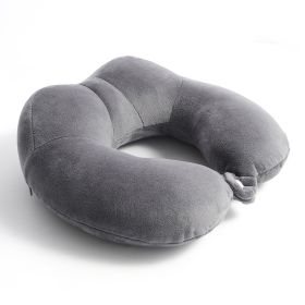 U-shape Pillow Pp Cotton Memory Foam (Option: Dark Gray Pp Cotton-U Pillow)