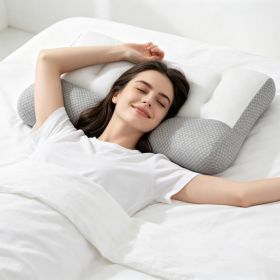 2Pcs Or 1Pcs Option Ergonomic Bed Pillow Breathable Mesh Pillow For Neck Support Dual Height Design Down Alternative Pillow For Side Back Sleeper (Option: High Pillow-1Pcs)
