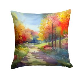 North Carolina Dogwoods in Watercolor Throw Pillow Machine Washable, Indoor Outdoor Decorative Pillow for Couch, Bed or Patio, 18Hx18W (Option: default)