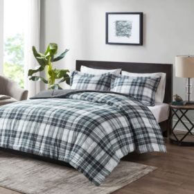 Scotchgard Down  All Season Comforter Set (Option: Navy grey-King)