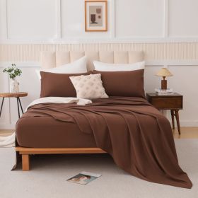 Four-piece Bed Set, Q (Option: Brown)