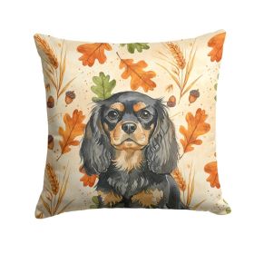 Black and Tan English Toy Spaniel Heirloom Fall Throw Pillow Decorative Indoor Outdoor Accent Cushion for Couch, Bed or Patio, 18Hx18W (Option: default)