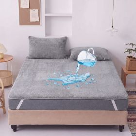 Waterproof Mattress Protector, Deep Pocket Fitted Sheet, Liquid Proof Bed Cover For Bedroom (Option: 80x78 inch-Grey)