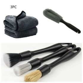 Towel Microfiber Car Beauty Car Towel Not Easy To Shed Hair Thickened Absorbent Seamless Car Cleaning Cloth (Option: Set7-40X60CM)