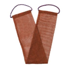 African exfoliating shower net with drawstring, deep cleansing for back and full body bathing, reusable skin-softening bath sponge net (Option: default title)