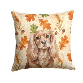 Ruby Cavalier Spaniel Heirloom Fall Throw Pillow Decorative Indoor Outdoor Accent Cushion for Couch, Bed or Patio, 18Hx18W (Option: default)