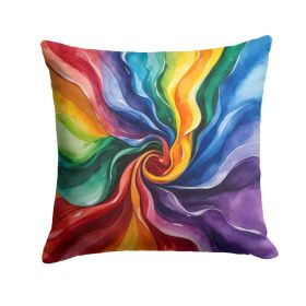 Gay Pride Throw Pillow Machine Washable, Indoor Outdoor Decorative Pillow for Couch, Bed or Patio, 14Hx14W (Option: default)