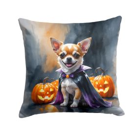 Chihuahua Puppy Halloween Throw Pillow Machine Washable, Indoor Outdoor Decorative Pillow for Couch, Bed or Patio, 18Hx18W (Option: default)