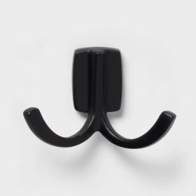Modern Octopus Hook Matte Black: Cast Aluminum Towel Hook, Powder-Coated, 20lb Capacity (Option: Black)