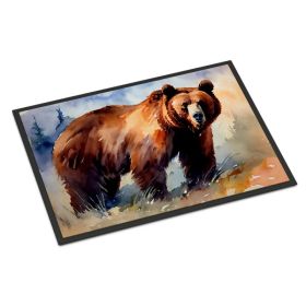 Grizzly Bear Doormat Front Door Mat Indoor Outdoor Rugs for Entryway, Non Slip Washable Low Pile, 24H X 36W (Option: default)