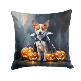 Basenji Puppy Halloween Throw Pillow Machine Washable, Indoor Outdoor Decorative Pillow for Couch, Bed or Patio, 18Hx18W (Option: default)