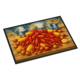 Crawfish Boil Doormat Front Door Mat Indoor Outdoor Rugs for Entryway, Non Slip Washable Low Pile, 18H X 27W (Option: default)