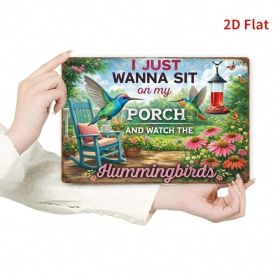 CIFbuy 1pc Vintage Hummingbird Garden Sign 2D Flat, Flat, Bird Lover Yard Decor 11.8x7.87（ikSign, ikSign, Theme Self-pickup Logiopics） (Option: 78608406)
