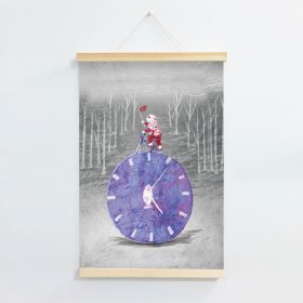 A Solid Wood Scroll Art Painting,The Cat Riding A Bike,16x24 Inches (Option: 16x24)