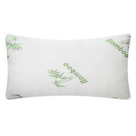 2Pcs Or 1Pcs Bamboo Memory Foam Pillow Hypoallergenic Bed Pillow For Head Neck Rest Sleeping Shredded Pillow Washable Cover Queen Size Pillow (Option: King-1Pc)