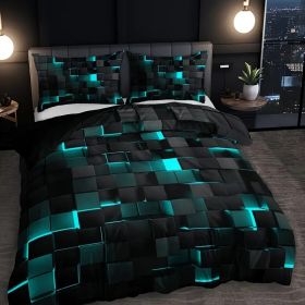 Abstract Grid Series Quilt Cover Digital Printing Bedding (Option: 3 Style-135x 200 Two Pieces)