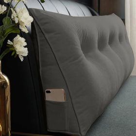 Triangle Reading Cushion With A Button-grey (Option: 180cm)